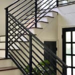 Перила лофт металлические горизонтальные