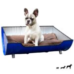 Лежанка лофт для собак из бочки