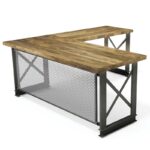 Офисный стол лофт угловой