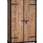 Шкаф лофт металл дерево амбер