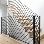 Перила металлические косая линия