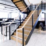 Лестница лофт металл дерево