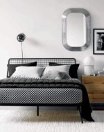 Кровать в стиле лофт минимализм