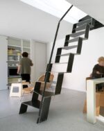 Лестница металлическая лофт минимализм