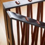 Перила лофт металл кожа