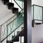 Перила лофт металлические веревка