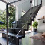 Перила лофт металл стекло