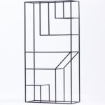 Этажерка минимализм металл стекло