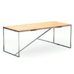 Стол минимализм металл дерево