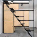 Лестница минимализм чердачная сварная