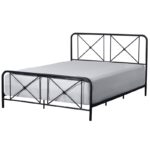 Кровать металлическая с крестовым изголовьем