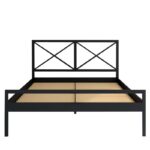 Кровать с крестовым изголовьем металл