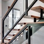 Перила лофт металл стекло