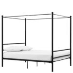 Кровать с балдахином черная лофт