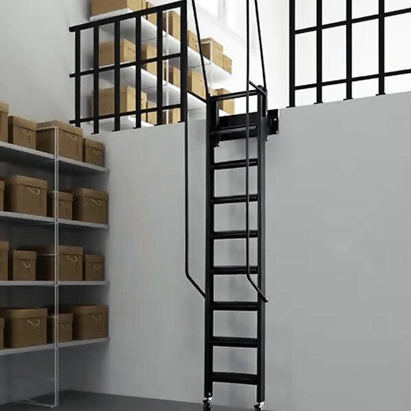 Лестница раздвижная на колесиках лофт