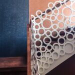 Перила белые кольца резка