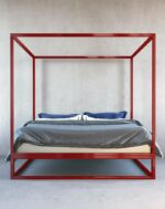 Кровать с балдахином металлическая минимализм