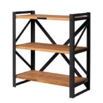 Лофт стеллаж низкий полки сосна