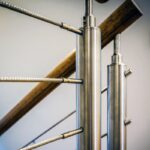 Перила тросовые нержавейка поручень дуб