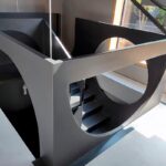 Лестница металлическая подвесная двумаршевая Куб