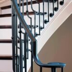 Перила кованые с гнутым итальянским поручнем