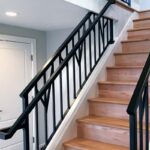 Перила металлические лофт из профиля