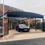 Навес автомобильный арочной конструкции