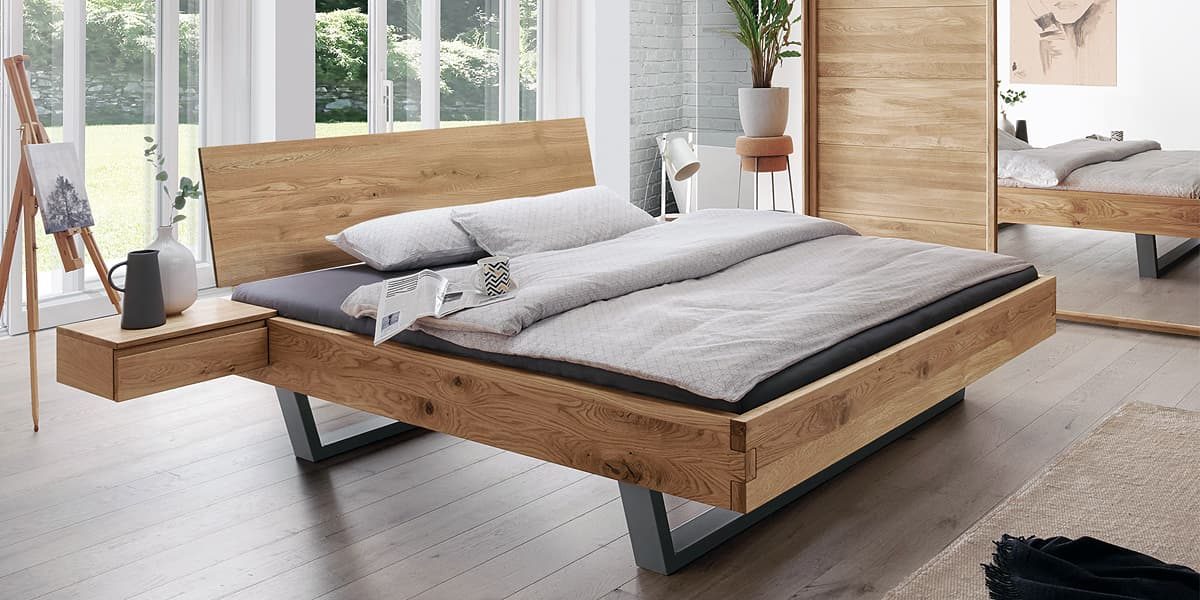 Кровать платформа с ящиками металл дерево
